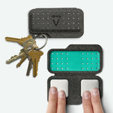 Carry Pod opened with Kardia Mobile and closed attached to keychain